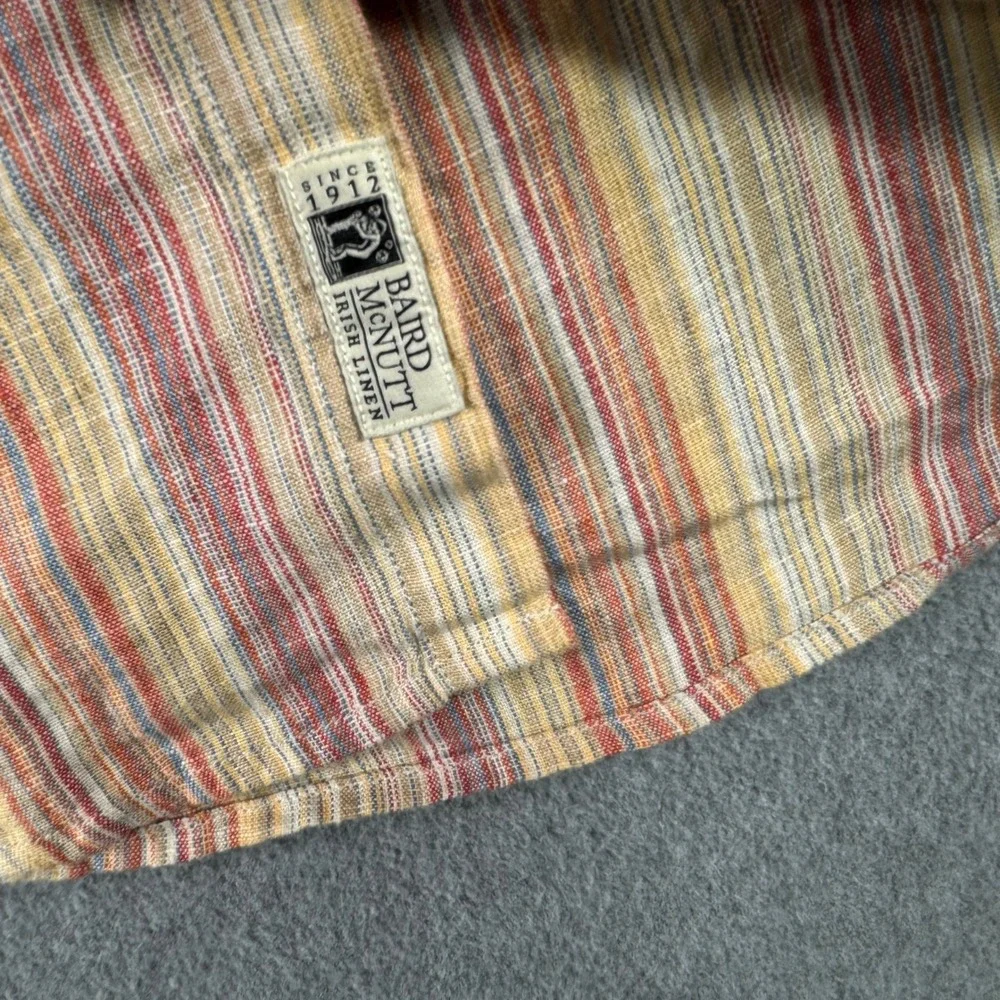 J Crew Shirt Mens Medium Baird McNutt Irish Linen Classic Button Down Pocket